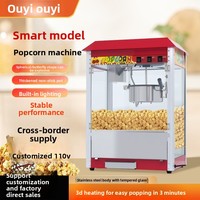 Machine à Popcorn Électrique Entièrement Automatique Commerciale, Design Sphérique en Forme de Papillon, Chauffage Électrique pour Vente Ambulante
