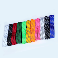 Vente en gros emballage de lacets de chaussures personnalisés OEM Lacets de chaussures de patin de hockey à roulettes sur glace cirés plats de couleur large et creux personnalisés