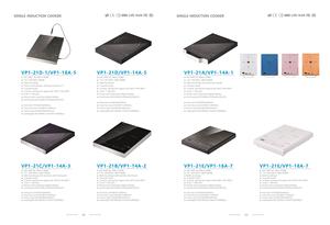 Venpole unique cuisinière à <span class=keywords><strong>induction</strong></span> table de cuisson table de cuisson à usage domestique 2100W VP1-21F blanc couleur Biseauté panneau tactile - Product Image 6