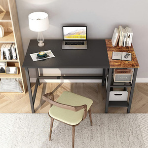 Bắc Âu tối giản Retro Thiết kế bàn văn phòng bằng gỗ với cơ sở kim loại cho phòng ngủ gia đình hoặc nghiên cứu để sử dụng máy tính - Product Image 6