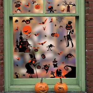 Autocollants de fenêtre en PVC pour Halloween 2026 : Décorations d'horreur, citrouilles et zombies - Product Image 4