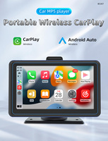 Autoradio BQCC 7 pouces avec écran tactile IPS, aide au recul, CarPlay, Android Auto, connexion USB, Bluetooth, radio FM, affichage multimédia pour véhicule