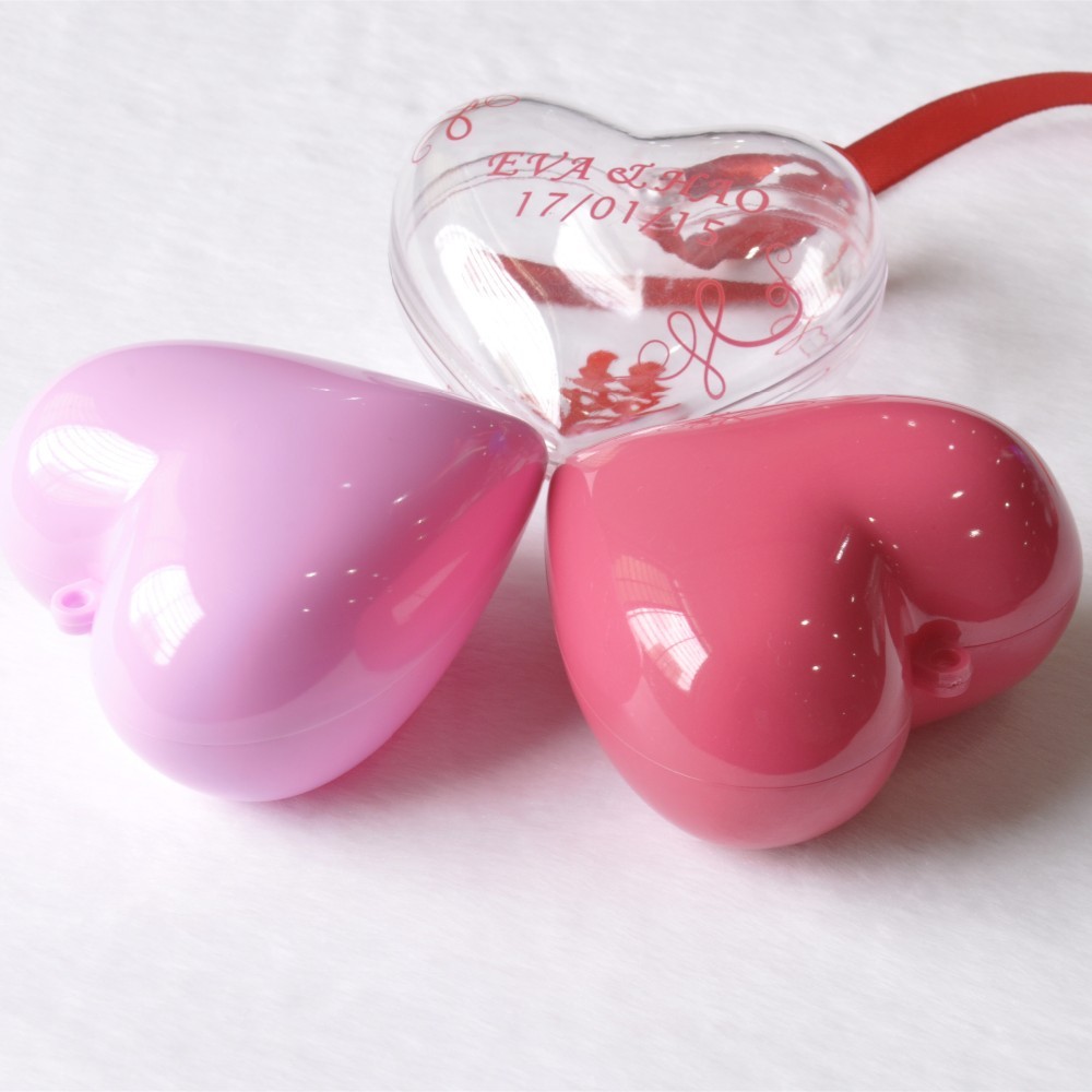 Fête de noël 63*65*37mm Mini D'emballage De Chocolat En Forme de Coeur Boîte À Bonbons