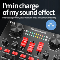 Universal V8S Live Broadcasting Soundkarte Handy/Computer Anker Aufnahme Sound Mixer für BM800 LGT 240