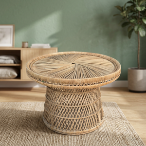 Juego de Mesa de Comedor de Bambú y Ratán Ecológico Moderno de Alta Calidad NA269 de BS International, Cómodo, Duradero, para Interiores y Exteriores - Product Image 1