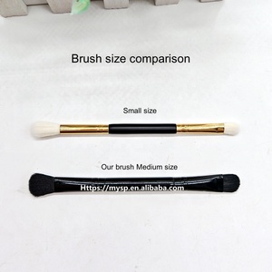 12,7 cm Todo Negro tamaño mediano Dual Duo sombra de ojos cepillo esponjoso sombra de ojos mezcla cepillo de sombreador plano cepillo de sombra de ojos de doble extremo - Product Image 4