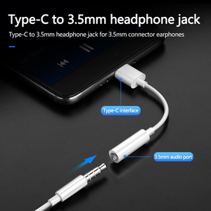 Adaptor Earphone USB C 3.5mm Konektor Tipe-C Baru Konverter Logam Plastik Output AC untuk iPhone PC Laptop Ponsel - Product Image 3