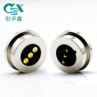 Connecteur de charge magnétique USB 3 broches en cuivre personnalisé pour lampe LED à rail coulissant, lampe d'aromathérapie, PCB d'ambiance IP67