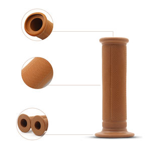 Grosir bagian sepeda motor nyaman Universal 22mm pegangan karet setang Vintage penutup pegangan sepeda motor - Product Image 3