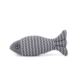 Juguete para masticar pescado de arpillera estilo dibujos animados de lino ecológico para gatos, muñeco de hierba gatera para mascotas - Product Image 6