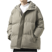 Abrigo acolchado de invierno unisex, abrigo informal con cuello levantado, venta al por mayor con logotipo personalizado, Abrigo acolchado cálido con relleno de polietileno, envío directo