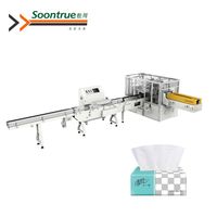 Ligne de machines d'emballage de papier mouchoir entièrement automatiques à commande intelligente et haute vitesse avec système d'emballage entièrement automatique