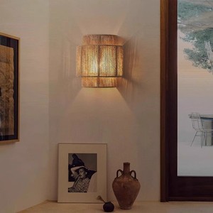 Japanese Style Wabi Sabi Retro Wall <b>Lamp</b> 23cm Diameter Led Light Source E27 Bulb Base <b>Switch</b> Control For Living Room Bedroom - Product Image 4