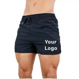 Oem Zomer 90% Nylon 10% Spandex Elastische Slim Fit Fitness Hardloopbroek Voor Mannen Training Strand 3 Inch Sport Gym Heren Shorts