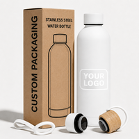Botella de Agua Portátil de Acero Inoxidable con Aislamiento al Vacío, Tacto Suave y Asa de Silicona