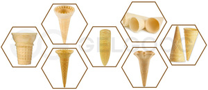 Nouvelle machine automatique à gaufres et cornets de crème glacée 220V <span class=keywords><strong>pour</strong></span> snacks - Product Image 3