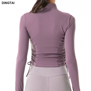 Maglia <span class=keywords><strong>a</strong></span> Maniche Lunghe da Equitazione per Donna GuangZhou DingTai Sports, Top Base Layer Femminile per Yoga - Product Image 2