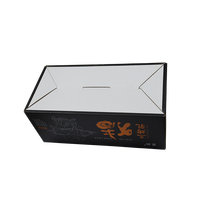 Boîte rigide en carton ondulé personnalisée, portable, en matériaux recyclés, avec doublure en mousse, fond à fermeture automatique et gaufrage pour aliments frais