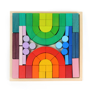 High Quality Rainbow Stacking Toys Stimulate Kid's Imagination and Creativity Rainbow Blocks with Different Themes - Product Image 2