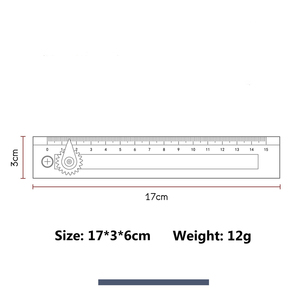 Regla de dibujo portátil de 15cm, herramienta de dibujo, regla de brújula para estudiantes - Product Image 6