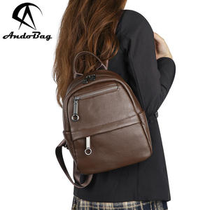 AndoBag Genuine Leather <b>Backpacks</b> for Women Lady <b>Large</b> Capacity Shoulder Bags Fashion Simple Outdoors Daily Commute Handbag 2712 - Product Image 1