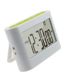 J&R Large LCD Rectangle Magnet Kitchen Timer Digital Count Up Down Alarm Clock Stop Cooking Tool Cooking Alarm Timer with Clock