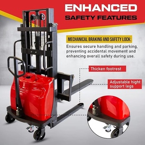 High Quality 1.5 Ton 2.5m 3m 2m Lifting Electric Forklift Pallet Truck Stacker Small Battery Electric Stacker for Sale - Product Image 1