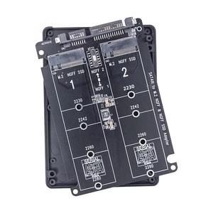 NGFF de doble puerto para placa adaptadora en serie SATA <span class=keywords><strong>M</strong></span>.<span class=keywords><strong>2</strong></span> SATA3.0 tarjeta de expansión USB Cables externos estado sólido dos puertos NGFF SATA3.0 - Product Image 1