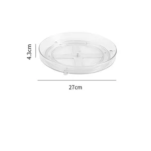 QL335 scaffale per condimenti multifunzionale da cucina vassoio portaoggetti trasparente rotante per uso domestico