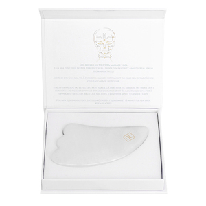 OEM Private Label High Quality <strong>White</strong> <strong>Jade</strong> Guasha Handmade Healing Stone <strong>Gua</strong> <strong>Sha</strong> Scraping Facial Massage Beauty Tools - Product Image 5