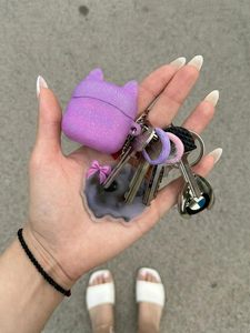 Funda de silicona YDS con diseño de gato para terapia labial, llavero portátil para mochila, llaves de coche, funda antipérdida de fácil agarre, clip para bolso - Product Image 5