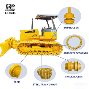 Komatsu D20 D21 D27 D31 D37 D39 bulldozer ketting & loopwielset, boven- en onderrol, tandwiel, onderwagen onderdelen - Product Image 1