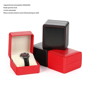 Estuche rectangular de cuero PU al por mayor para relojes, caja de <span class=keywords><strong>almacenamiento</strong></span> y embalaje de regalo para <span class=keywords><strong>Apple</strong></span> <span class=keywords><strong>Watch</strong></span>, enrollador de relojes de joyería con diseño de coche. - Product Image 2