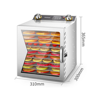 8 Laags Knop Fruit Droger Voedsel Groenten Huisdier Snacks Vlees Dehydraterende Intelligente Multi-Functionele Droger