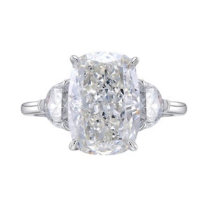 Custom 2Ct <b>Cushion</b> Cut Lab Created CVD HPHT Diamond Engagement <b>Ring</b> VVS1 IGI Certificate 18K Gold Fine Jewelry - Product Image 1