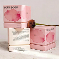 Boîtes rigides écologiques personnalisées pour bougies avec logo, emballage cadeau de Noël, couvercles et bases de bougies vides gaufrés sur mesure