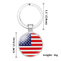 Porte-clés Drapeau de Cuba en Verre de Qualité, Pendentif de Sac, Anneau Porte-clés, Porte-clés Drapeaux de Tous Pays, Souvenir, Nouvelle Fabrication Personnalisée, Pas Cher