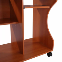 Bureau d'ordinateur moderne, table d'étude et d'écriture, mobilier de bureau en panneau de particules mélaminé, poste de travail en bois
