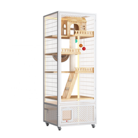 Villa pour chat moderne et luxueuse d'intérieur, cage en métal pliable confortable, cage en maille de fer détachable, maison pour chat robuste, montage facile