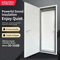 Porte Acoustique en Acier Ignifuge, Haute Densité, Réduction du Bruit, Porte Insonorisée de Sécurité pour Usine Industrielle, Hôtel