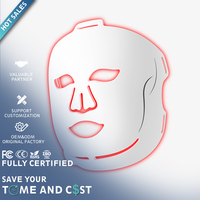 Masque facial professionnel à photons en silicone souple, couvrant tout le visage et le menton, pour le rajeunissement de la peau, anti-rides, appareil de beauté SPA à domicile