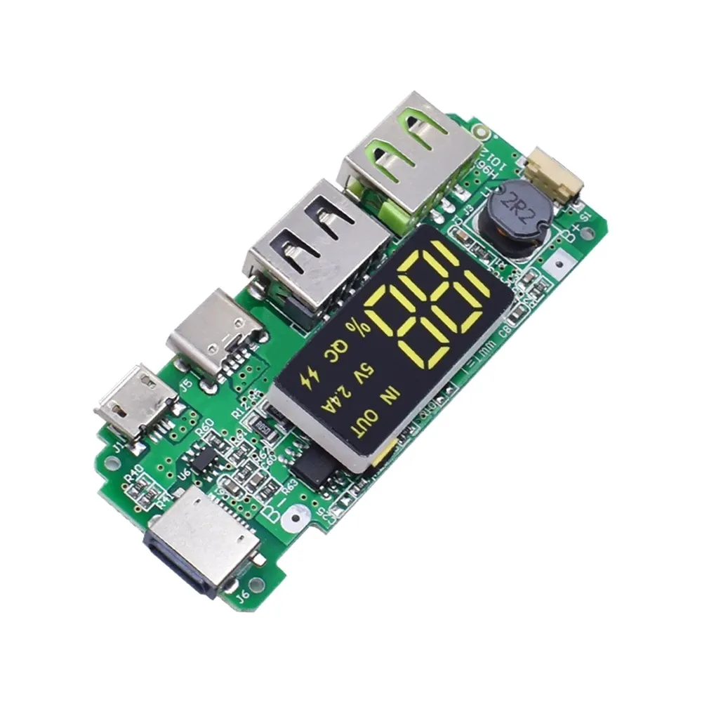 Dual USB 5V 2.4A Micro/type-c LED USB Mobile Power Bank 18650 modulo di ricarica batteria al litio caricabatterie protezione del circuito