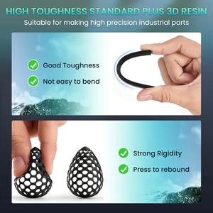 Resina SUNLU Rigid Standard Plus 100% Pura 405nm de Alta Precisión y Resistencia, Baja Contracción, Certificación CE para Impresión 3D LCD/DLP - Product Image 3
