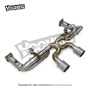 Catback de soupape de stock AUTO pour <span class=keywords><strong>Porsche</strong></span> <span class=keywords><strong>911</strong></span> 991/991.2 <span class=keywords><strong>Carrera</strong></span> <span class=keywords><strong>S</strong></span> 3.0T 2016-2018 mises à niveau GT3 titane essieu arrière course échappement - Product Image 5
