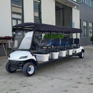 Carrito de golf blanco de cinco filas y diez asientos a bajo precio, de alta potencia para cross-country, vehículo eléctrico de transporte especial. - Product Image 1
