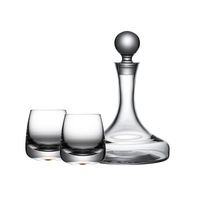 Bouchon de bouteille à boule ronde personnalisable de luxe Carafe à vin à col fin avec design classique en verre transparent