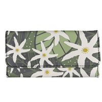 Dompet Panjang Lipat Tiga Bergaya Kapasitas Besar Motif Kartun, Penutup Kancing Khusus, Anti RFID, Unisex