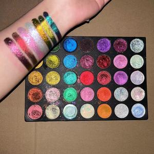 Vegan Pigmented Holographic Chameleon Duochrome Multi Duochrome Makeup <strong>Eyeshadow</strong> <strong>Palette</strong> More Than 100colors Available - Product Image 3