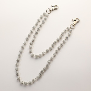 Benutzer definierte 10mm Disco Ball Perlen Rosenkranz Classic Style Layered Halskette mit weichen Keramik AB Diamant für Jeans Pocket Waist <span class=keywords><strong>Belt</strong></span> - Product Image 6