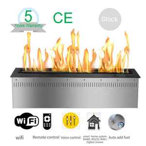 Chimenea eléctrica moderna inteligente Kamin de acero inoxidable de 72 pulgadas - Product Image 2